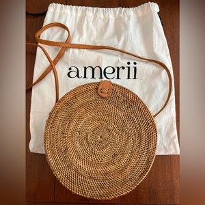 Amerii brown wicker bag